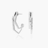 Brinco de  Ouro 18k feminino  Diamantes Geometric Luxo | New | Brincos, diamante, white | AUREA FINE JEWELRY