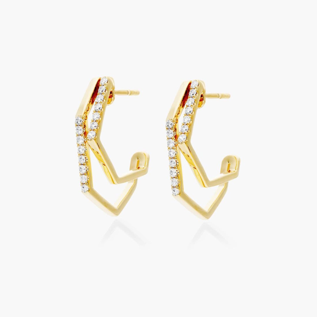 Brinco de  Ouro 18k feminino  Diamantes Geometric Luxo | New | Brincos, diamante, yellow | AUREA FINE JEWELRY