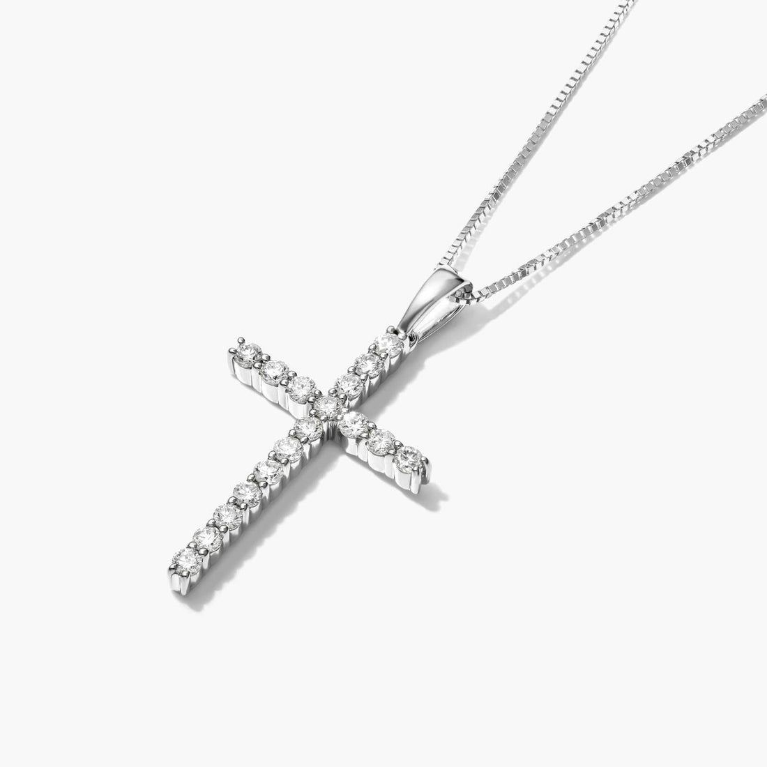 Corrente feminina em Ouro 18k Branco diamantes cruz luxo | diamante, white | AUREA FINE JEWELRY