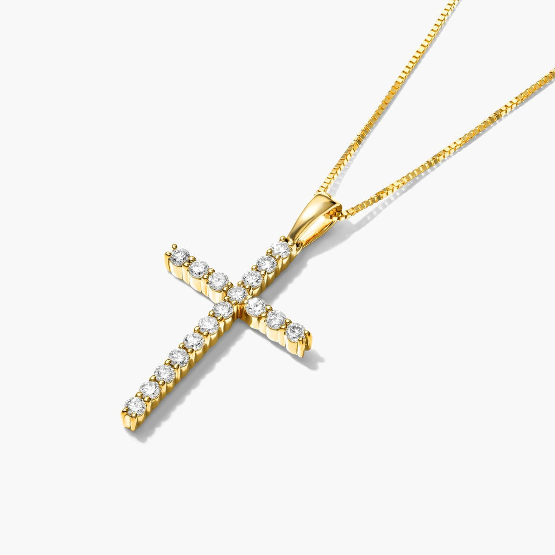 Corrente feminina em Ouro 18k Amarelo diamantes cruz luxo | diamante, yellow | AUREA FINE JEWELRY