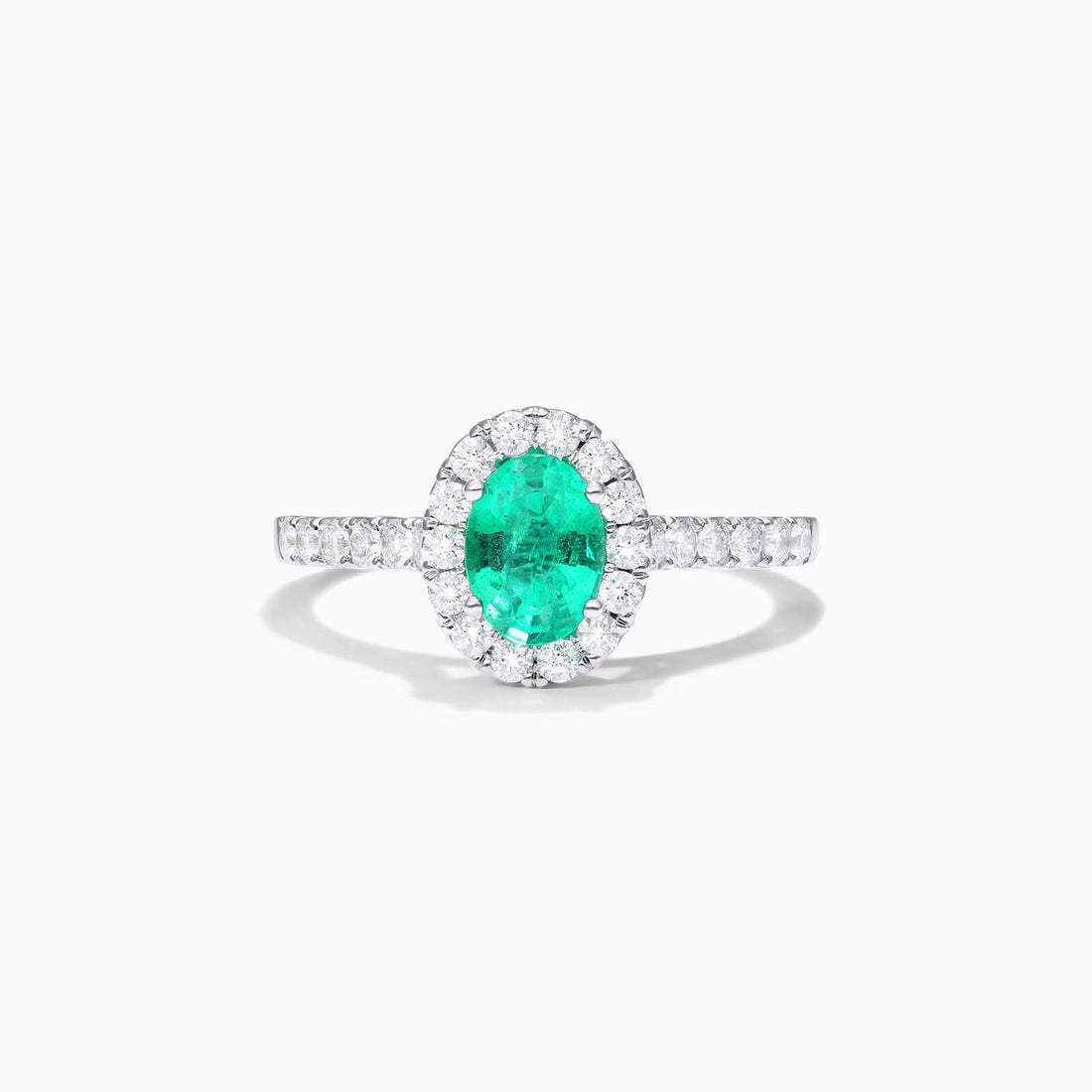 Anel de Esmeralda em Ouro 18k C/ Diamantes Brilhantes | New | anel-de-noivado, Anéis, diamante, Esmeralda, noivado, white | AUREA FINE JEWELRY