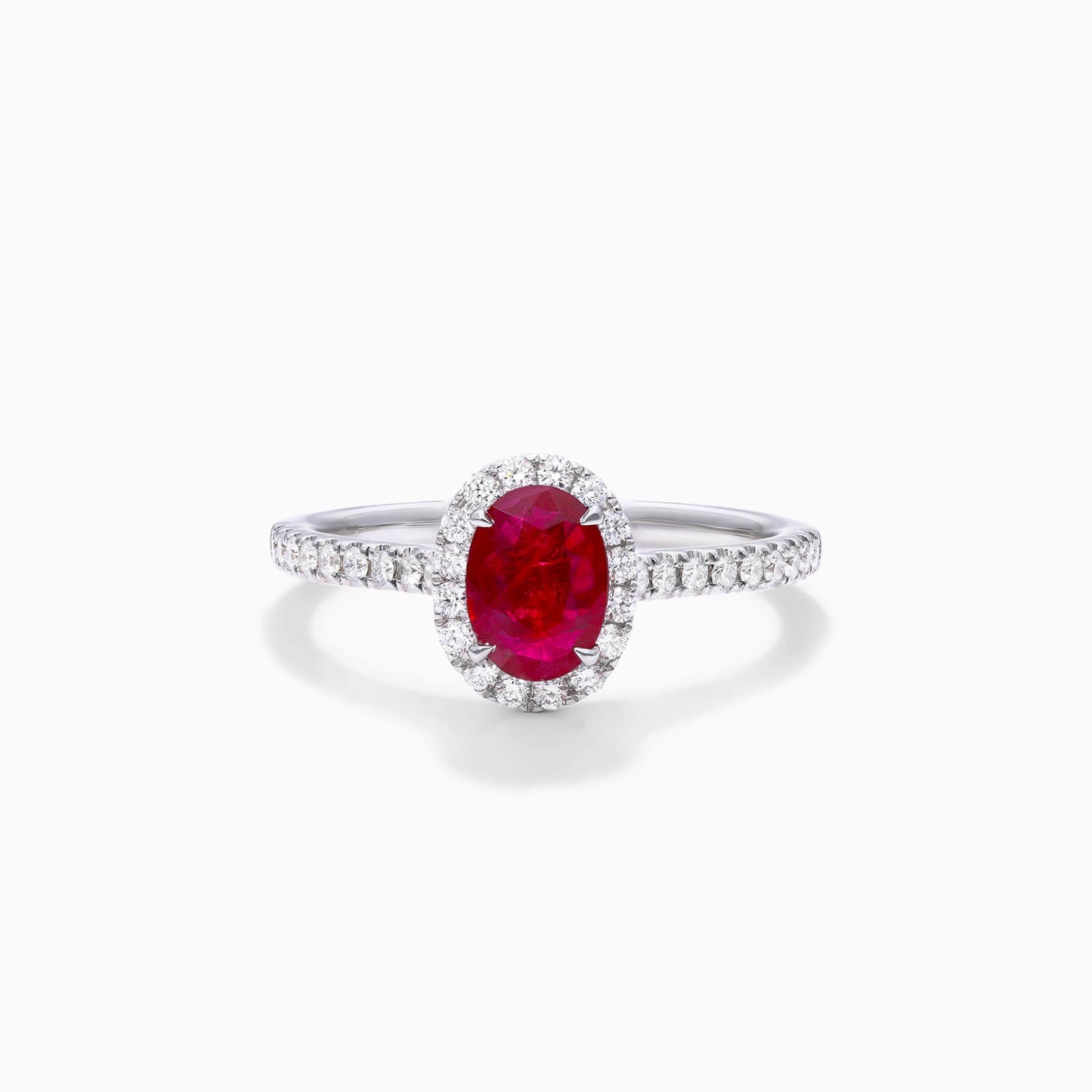 Anel de Rubi em Ouro 18k C/ Diamantes Brilhantes | New | anel-de-noivado, Anéis, diamante, noivado, rubi, white | AUREA FINE JEWELRY