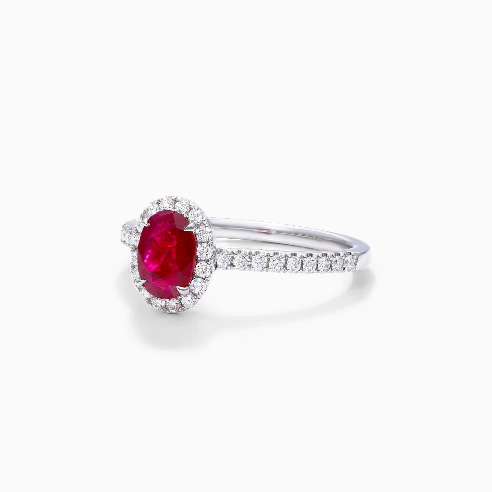 Anel de Rubi em Ouro 18k C/ Diamantes Brilhantes