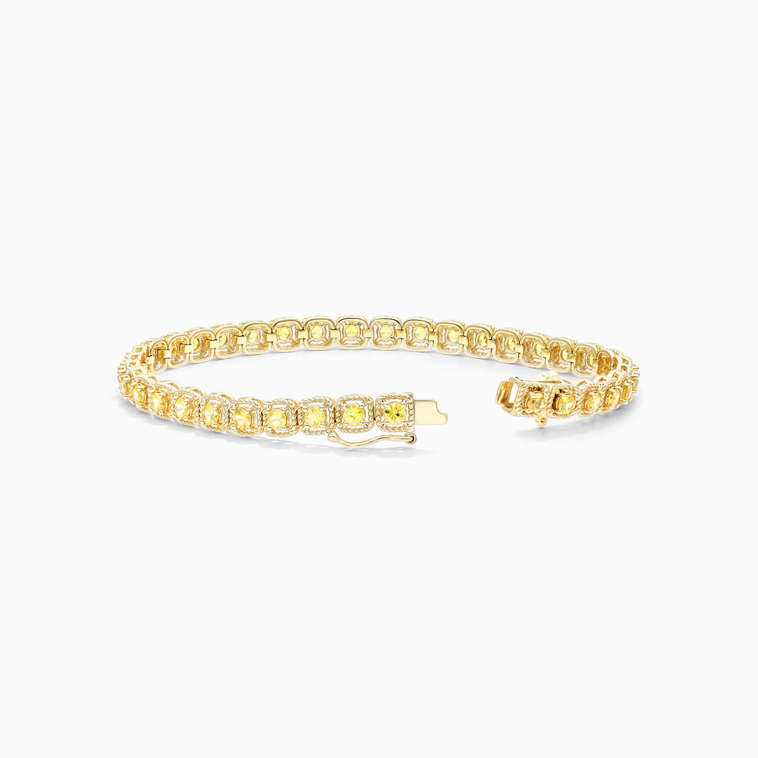 Pulseira Feminina de ouro riviera safiras