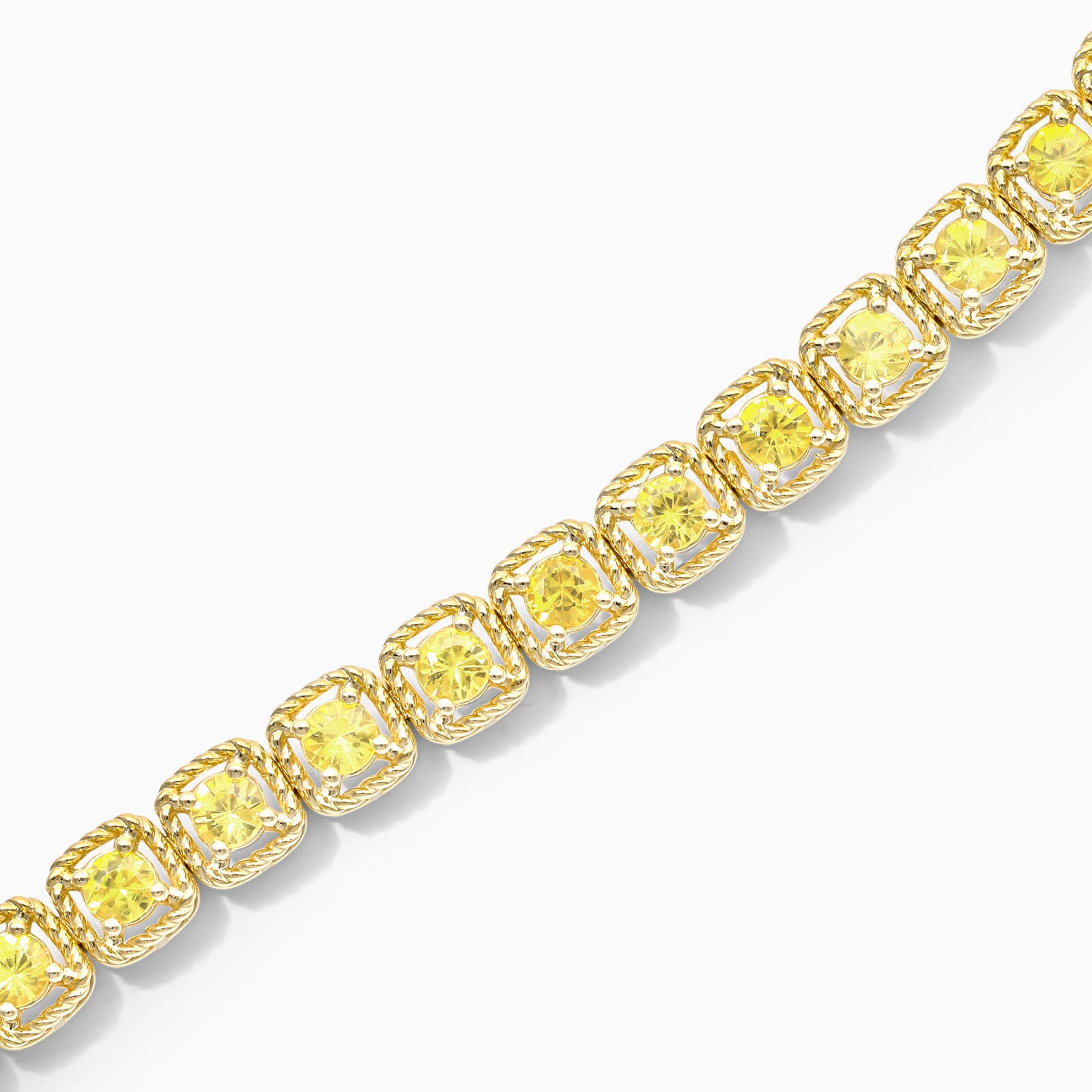 Pulseira Feminina de ouro riviera safiras
