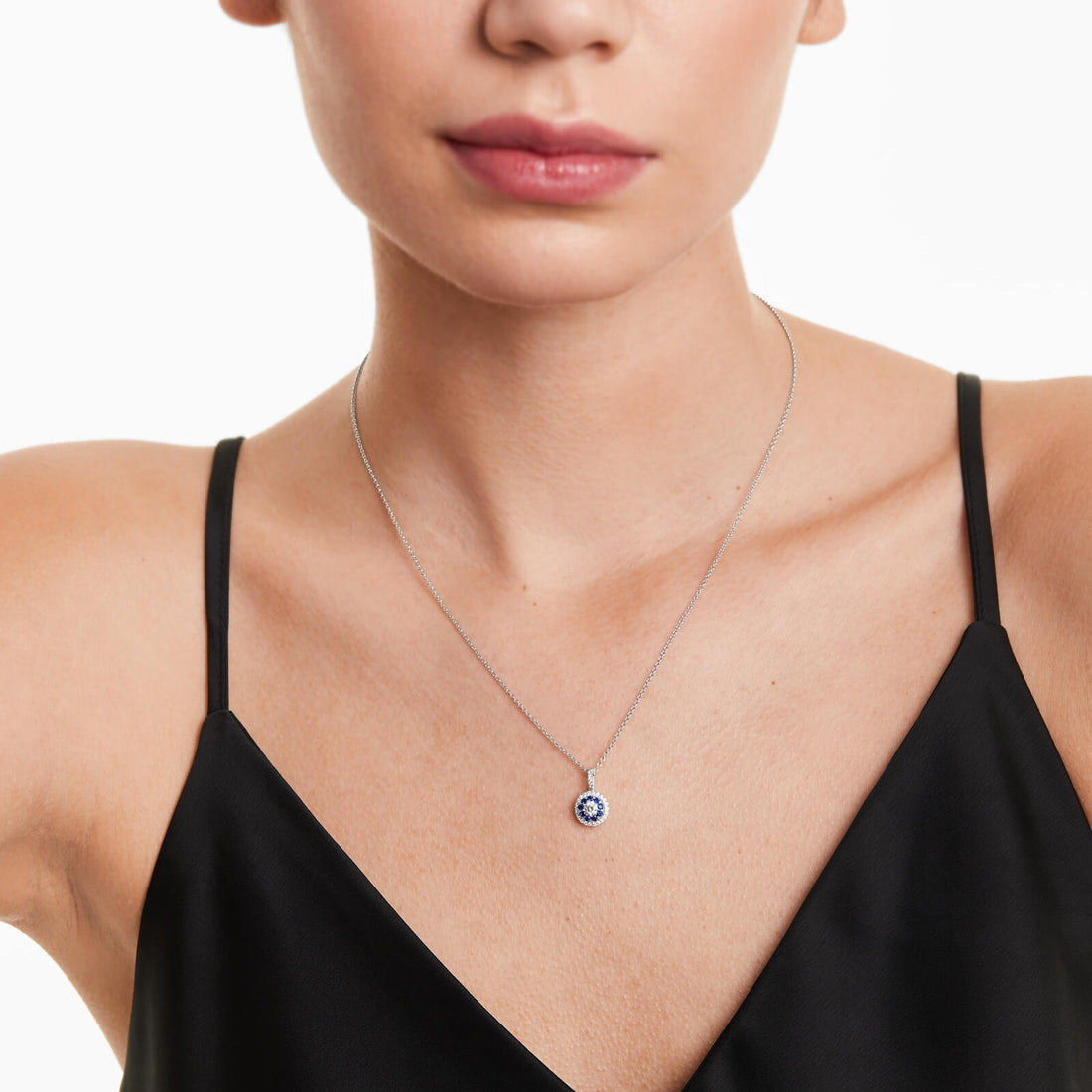 Corrente feminina em Ouro 18k diamantes e Safiras Luxo
