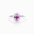 Anel De Safira Rosa Em Ouro 18k C/ Diamantes Brilhantes | New | anel-de-noivado, Anéis, diamante, noivado, Safira, white | AUREA FINE JEWELRY