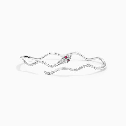 Pulseira Feminina de ouro riviera cobra serpente diamantes