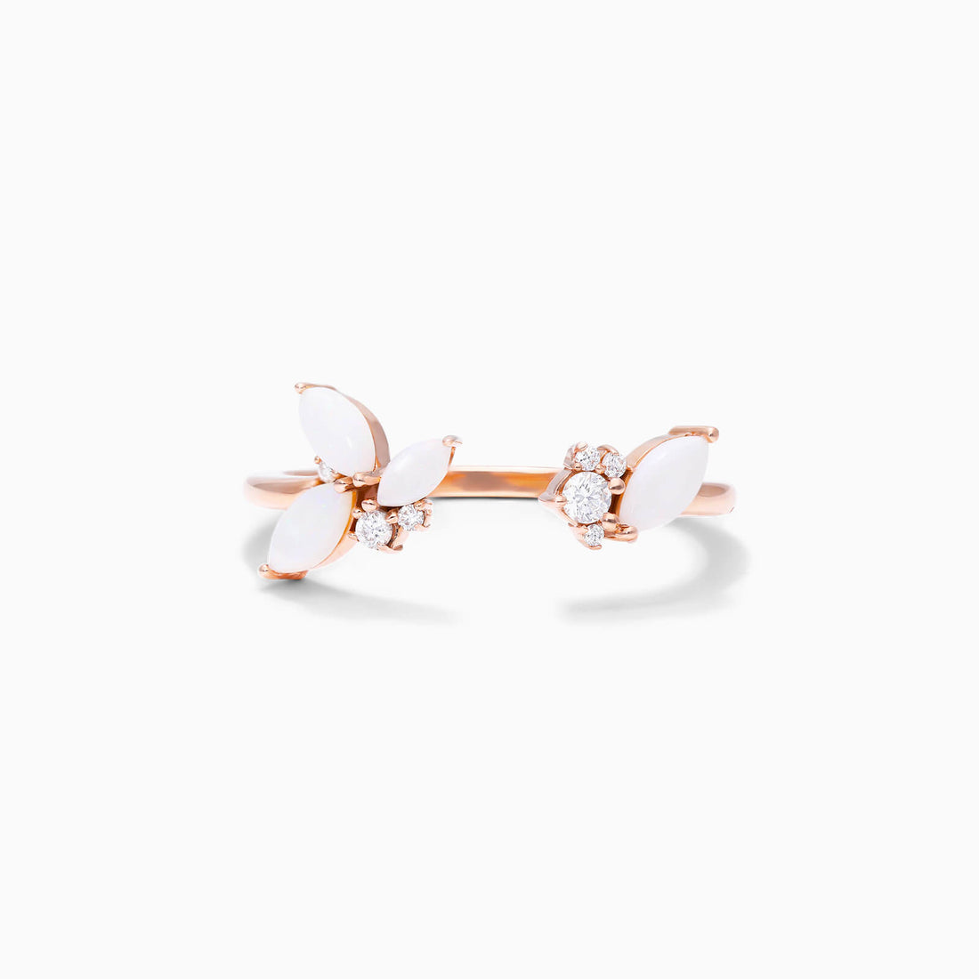 Anel De Ouro 18k Aberto c/ Opala e Diamantes Brilhantes de Luxo | New | Anéis, diamante, Opala, pink | AUREA FINE JEWELRY