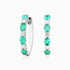 Brinco De Ouro Branco 18k Argola Alternada de Esmeraldas e Diamantes | New | Brincos, Celestial Diamonds, diamante, Esmeralda, white | AUREA FINE JEWELRY