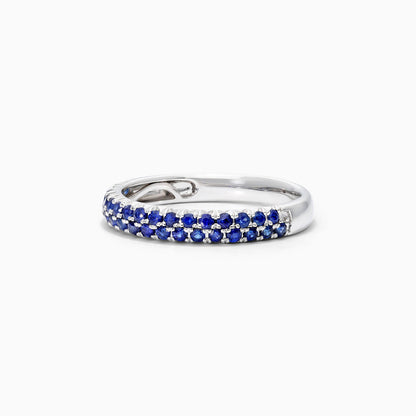 Anel De Safira Azul em Ouro 18k Delicado