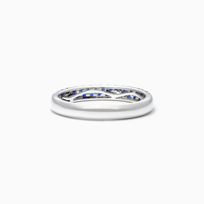 Anel De Safira Azul em Ouro 18k Delicado