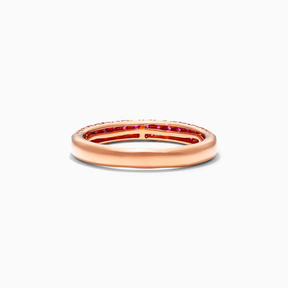Anel De Safira Rosa em Ouro 18k Delicado