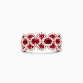 Anel De Ouro 18k Ondulado C/ Rubis e Diamantes | New | Anéis, diamante, pink, rubi | AUREA FINE JEWELRY