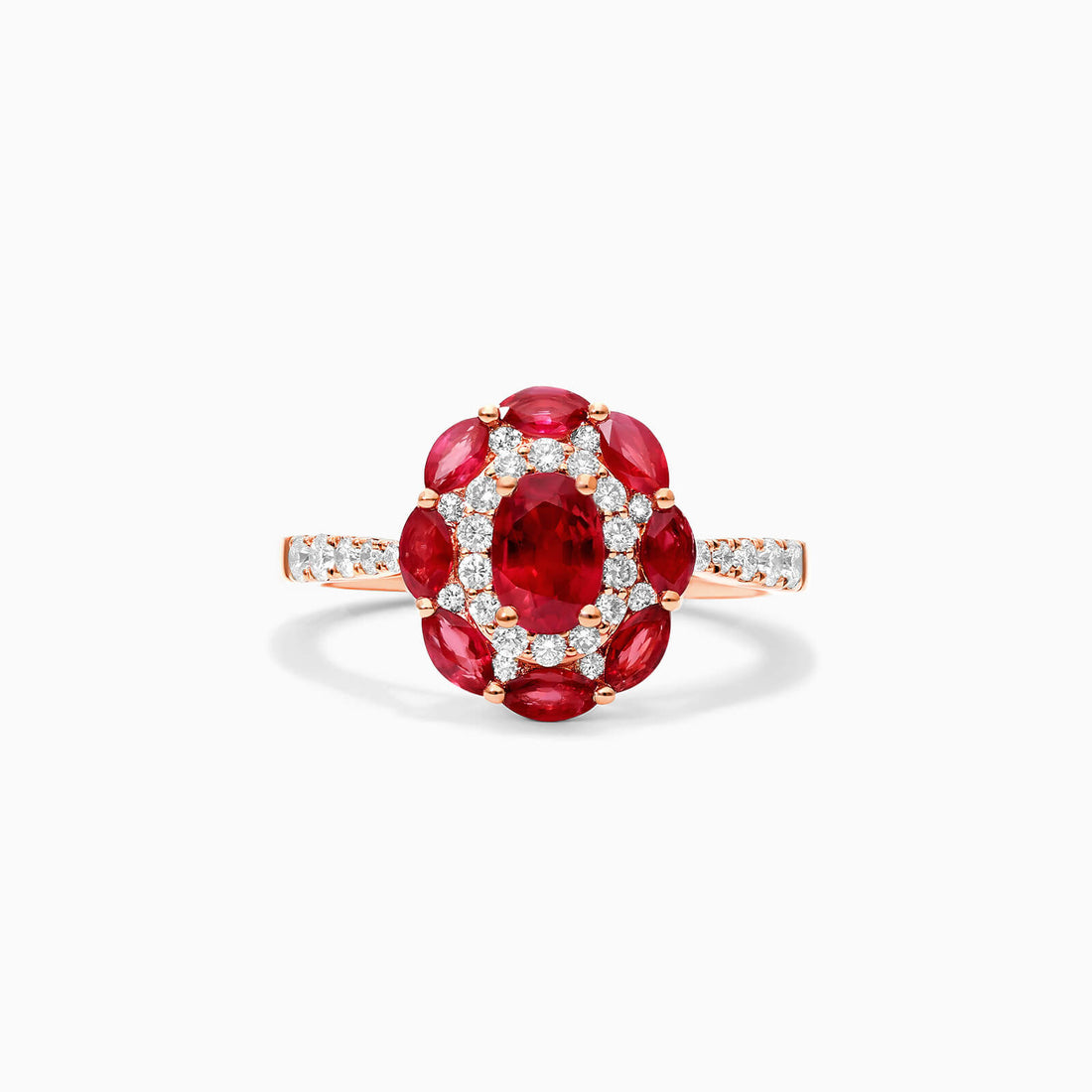 Anel De Ouro Rosa 18k Rubis e Diamantes Delicados Lindy | New | anel-de-noivado, Anéis, diamante, noivado, pink, rubi | AUREA FINE JEWELRY