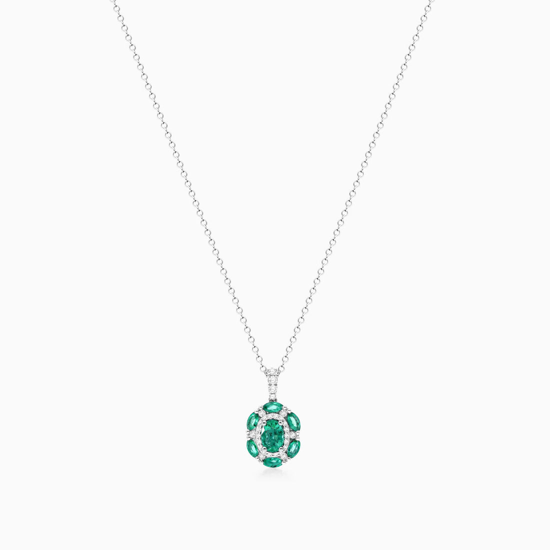 Colar Feminina Corrente  em Ouro 18k de Esmeralda e Diamantes Luxo | diamante, Esmeralda, white | AUREA FINE JEWELRY