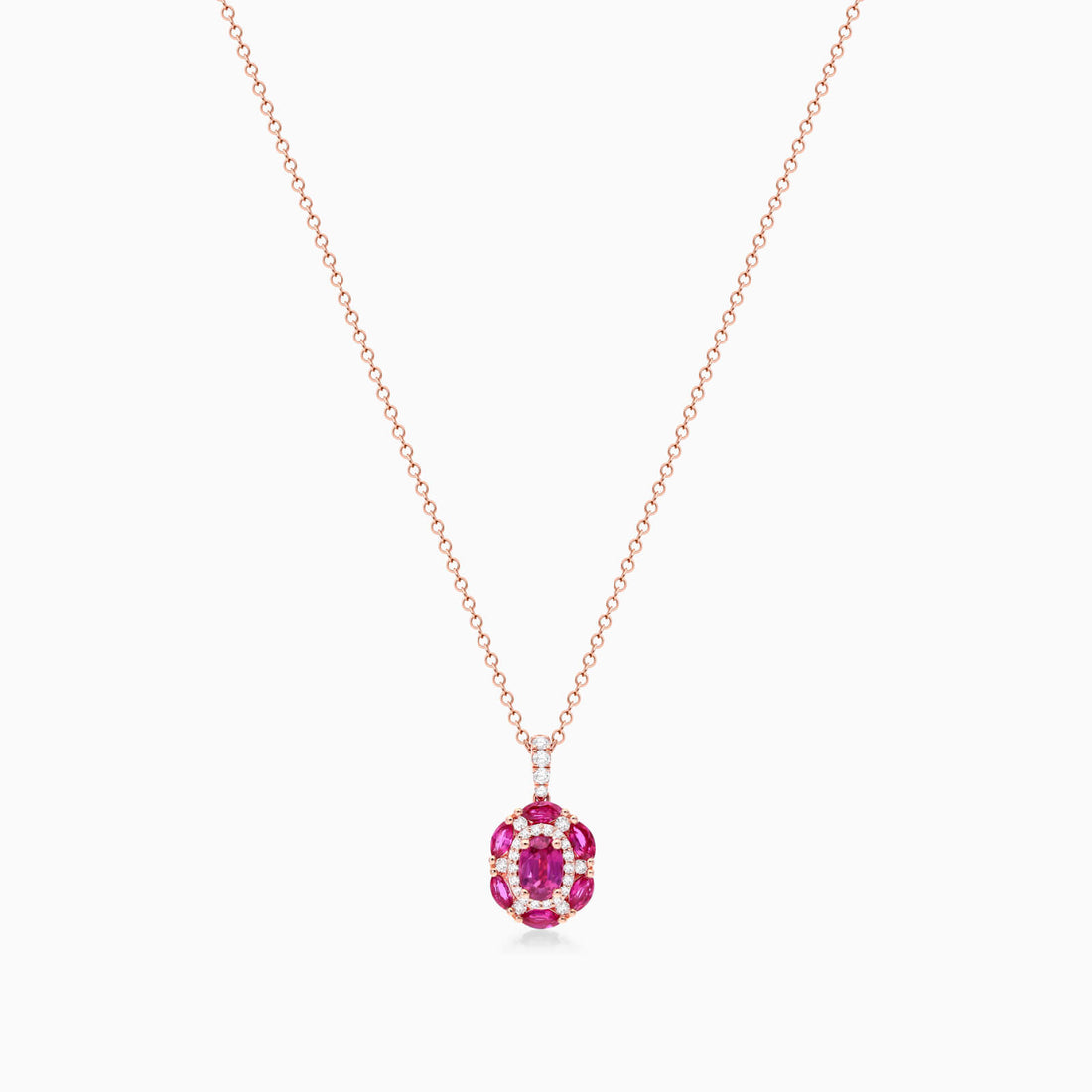 Colar Feminina Corrente  em Ouro 18k de Rubis e Diamantes Luxo | diamante, pink, rubi | AUREA FINE JEWELRY