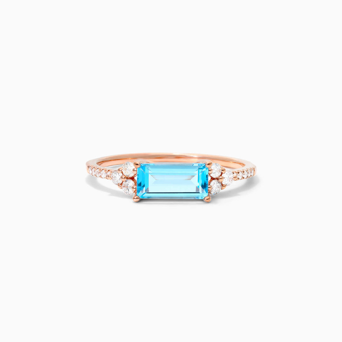 Anel De Noivado em Ouro 18k C/ Diamantes Brilhantes e Topazio Azul | New | anel-de-noivado, Anéis, diamante, pink, Topazio, yellow | AUREA FINE JEWELRY
