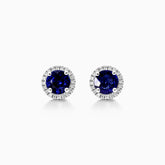 Brinco De Ouro 18k Feminino C/ Diamantes e Safira Azul Luxo Delicado Sweet | New | Brincos, Celestial Diamonds, diamante, Safira, white | AUREA FINE JEWELRY