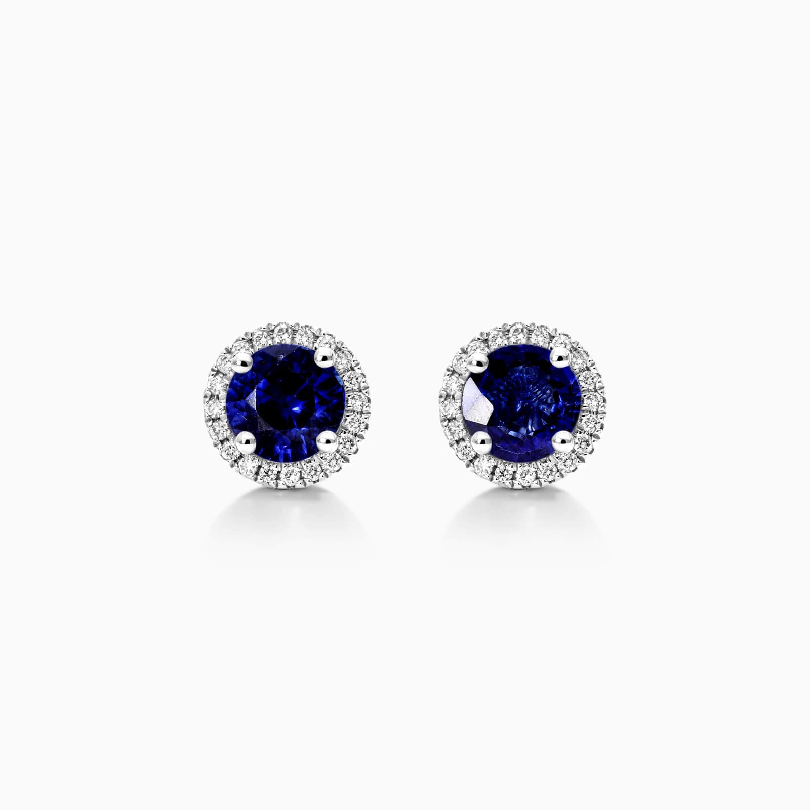 Brinco De Ouro 18k Feminino C/ Diamantes e Safira Azul Luxo Delicado Sweet | New | Brincos, Celestial Diamonds, diamante, Safira, white | AUREA FINE JEWELRY