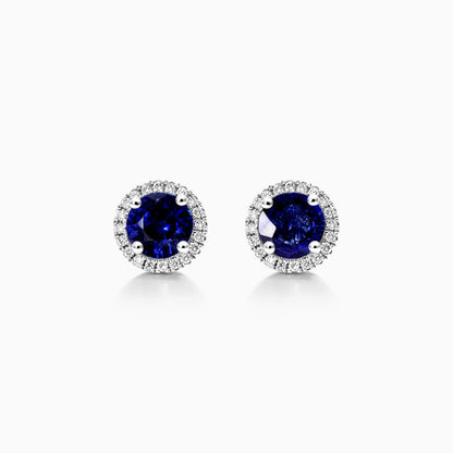 Brinco De Ouro 18k Feminino C/ Diamantes e Safira Azul Luxo Delicado Sweet | New | Brincos, Celestial Diamonds, diamante, Safira, white | AUREA FINE JEWELRY