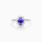 Anel De Tanzanita Em Ouro 18k C/ Diamantes Brilhantes | New | anel-de-noivado, Anéis, diamante, noivado, Safira, white | AUREA FINE JEWELRY