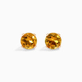 Brinco De Ouro 18k Feminino Solitario C/ Citrino Luxo Delicado Argran | New | Brincos, Celestial Diamonds, citrino, yellow | AUREA FINE JEWELRY