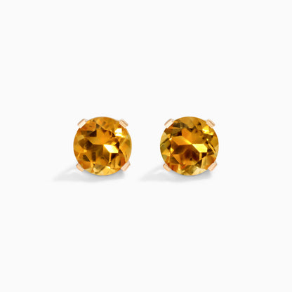 Brinco De Ouro 18k Feminino Solitario C/ Citrino Luxo Delicado Argran | New | Brincos, Celestial Diamonds, citrino, yellow | AUREA FINE JEWELRY