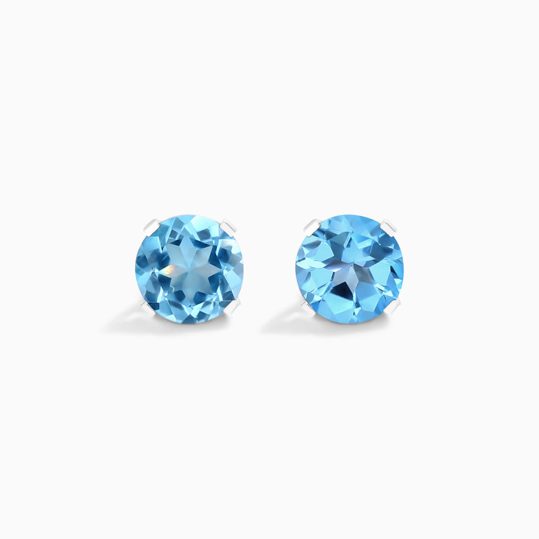 Brinco De Ouro 18k Feminino Solitario C/ Topazio Azul Luxo Delicado Argran | New | Brincos, Celestial Diamonds, Topazio, white | AUREA FINE JEWELRY