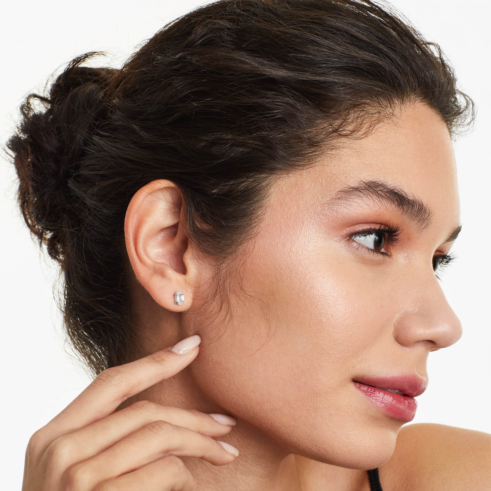 Brinco De Ouro 18k Feminino c/ Topazio Branco de Luxo Soul