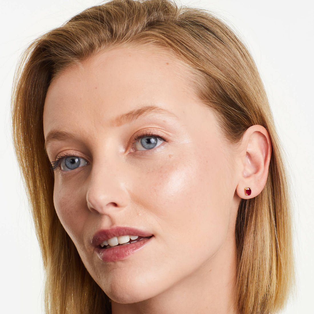 Brinco De Ouro 18k Feminino Rubi de Luxo Soul