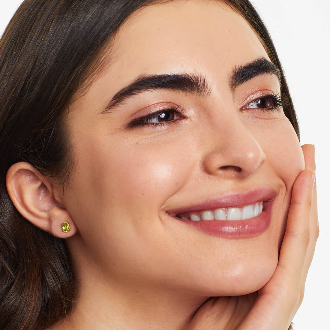 Brinco De Ouro 18k Feminino c/ Peridoto de Luxo Soul