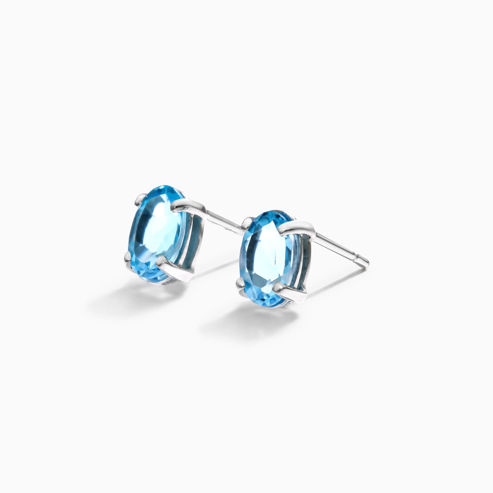 Brinco De Ouro 18k Feminino c/ Topazio Azul de Luxo Soul