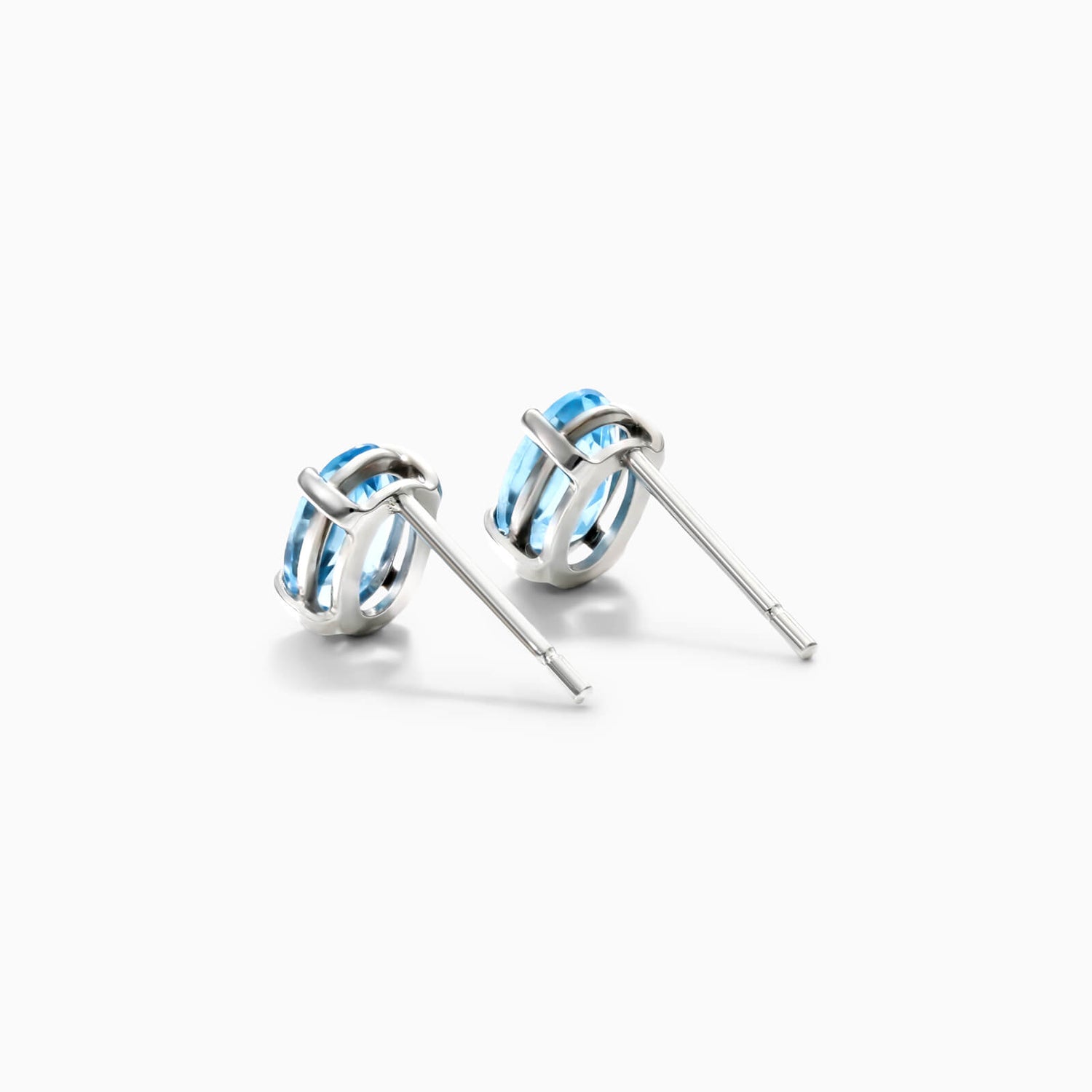 Brinco De Ouro 18k Feminino c/ Topazio Azul de Luxo Soul