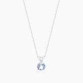 Colar Corrente Feminina em Ouro Branco 18k C/ Agua-Marinha Solitario | New | agua-marinha, Celestial diamonds, Colares, white | AUREA FINE JEWELRY