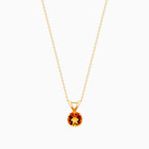 Colar Corrente Feminina em Ouro Amarelo 18k C/ Citrino Solitario | New | Celestial diamonds, citrino, Colares, yellow | AUREA FINE JEWELRY