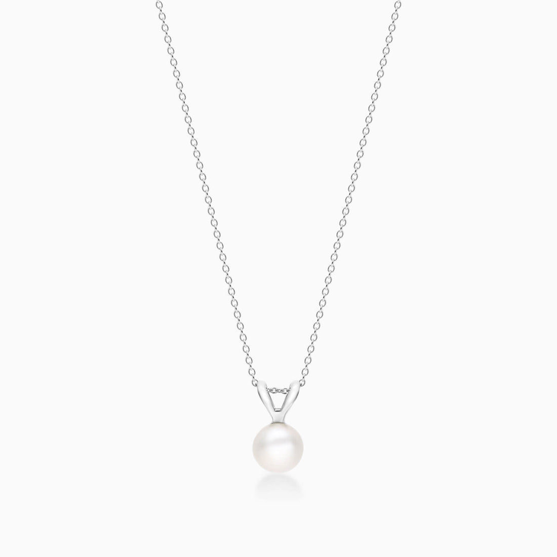 Colar Feminina Corrente em Ouro Branco 18k Solitario De Perola | perola, white | AUREA FINE JEWELRY