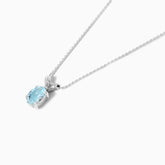 Corrente feminina em Ouro 18k ponto de luz água marinha Luxo | agua-marinha, white | AUREA FINE JEWELRY