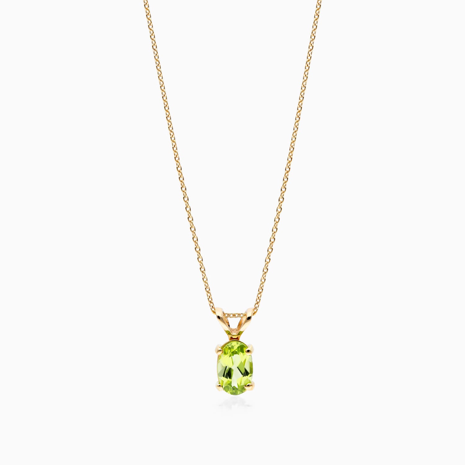 Corrente feminina em Ouro 18k ponto de luz Periodoto Luxo