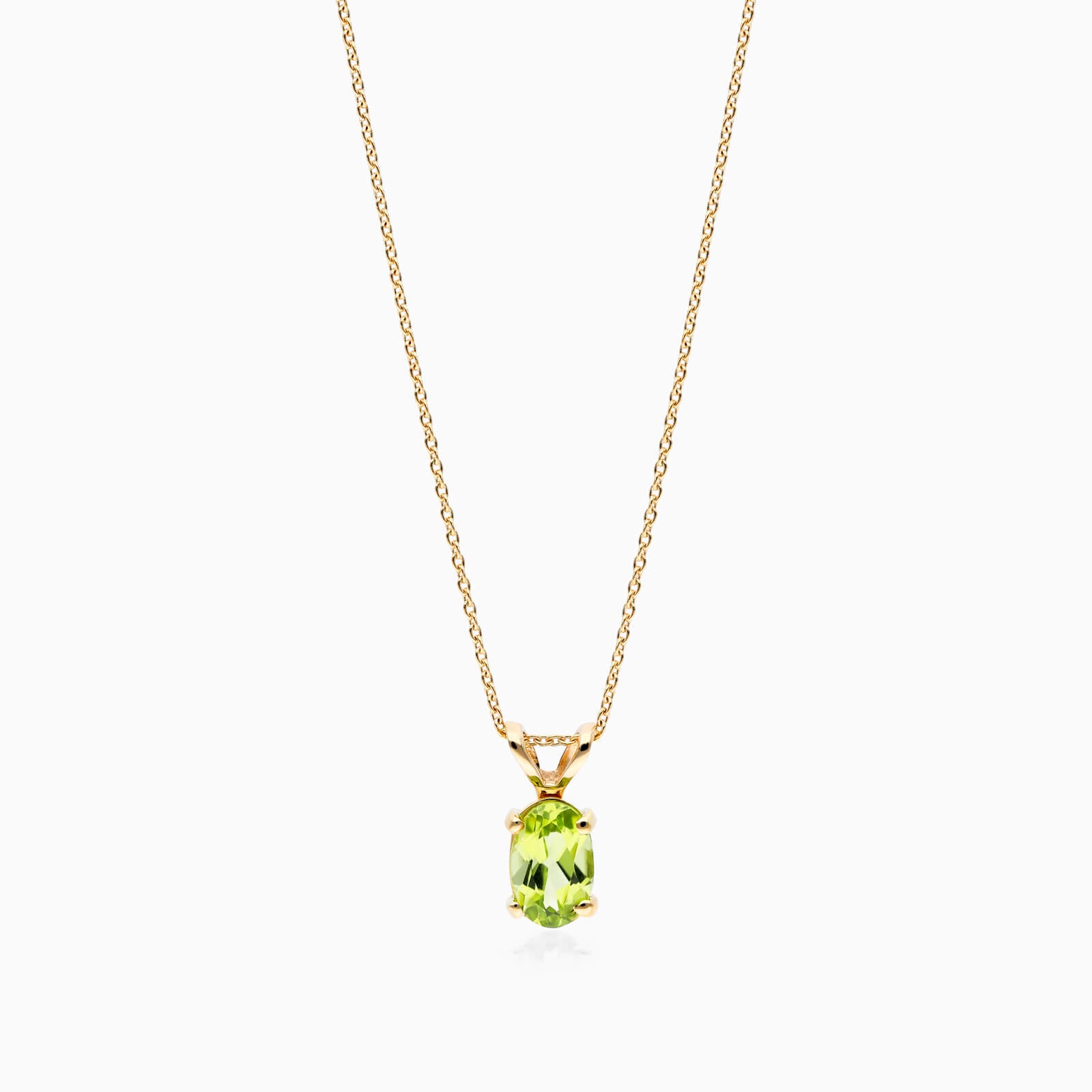 Corrente feminina em Ouro 18k ponto de luz Periodoto Luxo