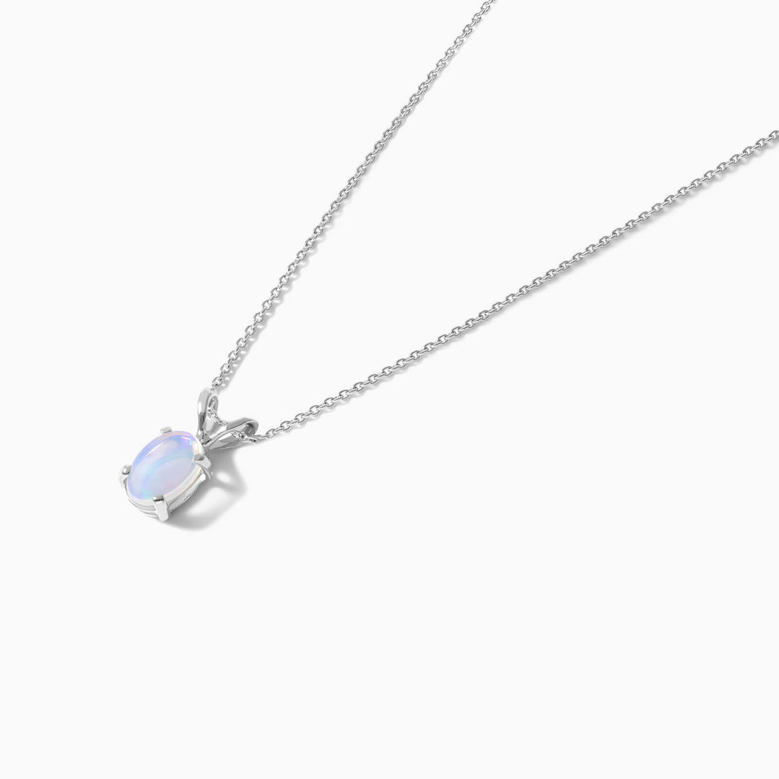 Corrente feminina em Ouro 18k ponto de luz Opala Luxo | Opala, white | AUREA FINE JEWELRY