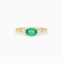 Anel De Ouro 18k iSabel C/ Esmeraldas Solitario e Diamantes | New | Anéis, diamante, Esmeralda, yellow | AUREA FINE JEWELRY