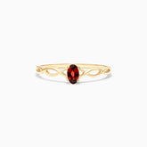 Anel De Ouro 18k Pedra Preciosa Granada Solitario de Luxo | New | anel-de-noivado, Anéis, noivado, rubi, yellow | AUREA FINE JEWELRY