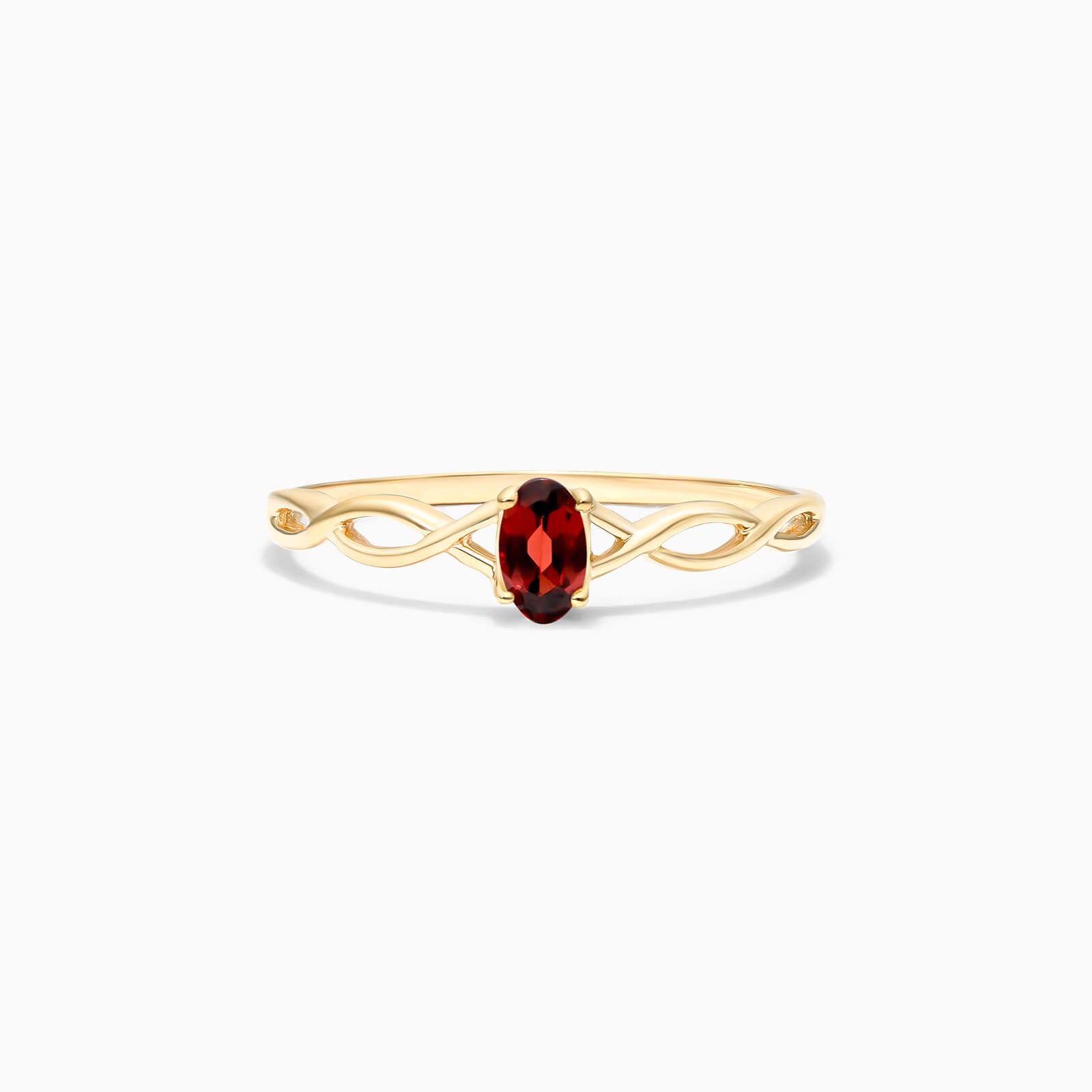 Anel De Ouro 18k Pedra Preciosa Granada Solitario de Luxo | New | anel-de-noivado, Anéis, noivado, rubi, yellow | AUREA FINE JEWELRY