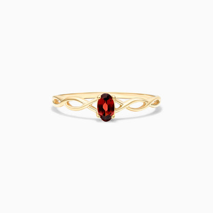 Anel De Ouro 18k Pedra Preciosa Granada Solitario de Luxo | New | anel-de-noivado, Anéis, noivado, rubi, yellow | AUREA FINE JEWELRY