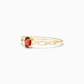 Anel De Ouro 18k Pedra Preciosa Granada Solitario de Luxo - AUREA FINE JEWELRY