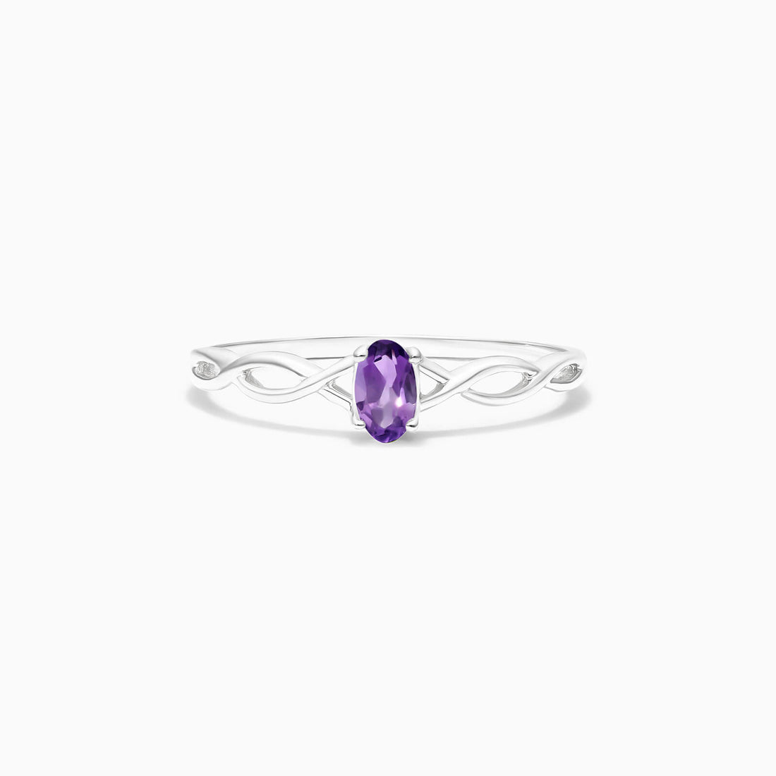 Anel De Ouro 18k Pedra Preciosa Ametista Solitario de Luxo | New | Ametista, anel-de-noivado, Anéis, noivado, white | AUREA FINE JEWELRY