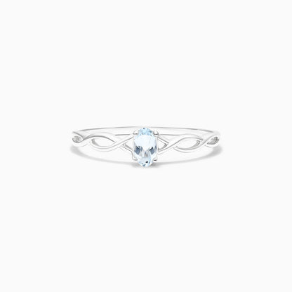 Anel De Ouro 18k Pedra Preciosa Agua-Marinha Solitario de Luxo | New | agua-marinha, anel-de-noivado, Anéis, noivado, white | AUREA FINE JEWELRY