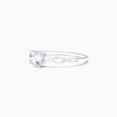 Anel De Ouro 18k Pedra Preciosa Agua-Marinha Solitario de Luxo - AUREA FINE JEWELRY