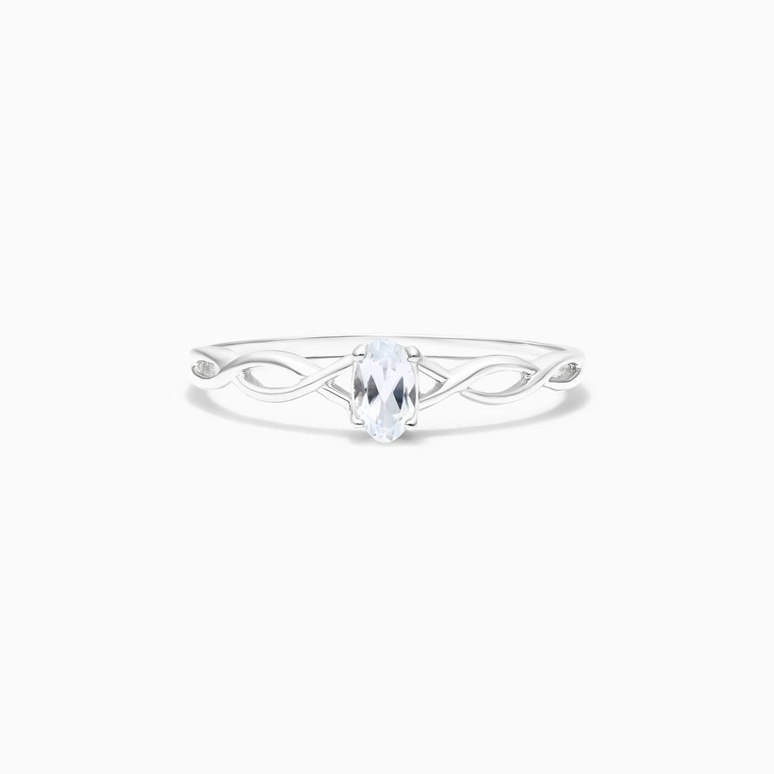 Anel De Ouro 18k Pedra Preciosa Topazio Branco de Luxo | New | anel-de-noivado, Anéis, noivado, Topazio, white | AUREA FINE JEWELRY